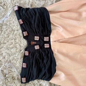 Strapless semi-precious stones dress